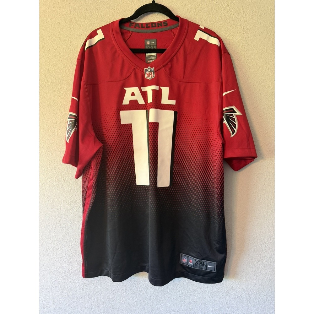 Nike On Field Atlanta Falcons Julio Jones Game Jersey Red L NFL Football 2XL